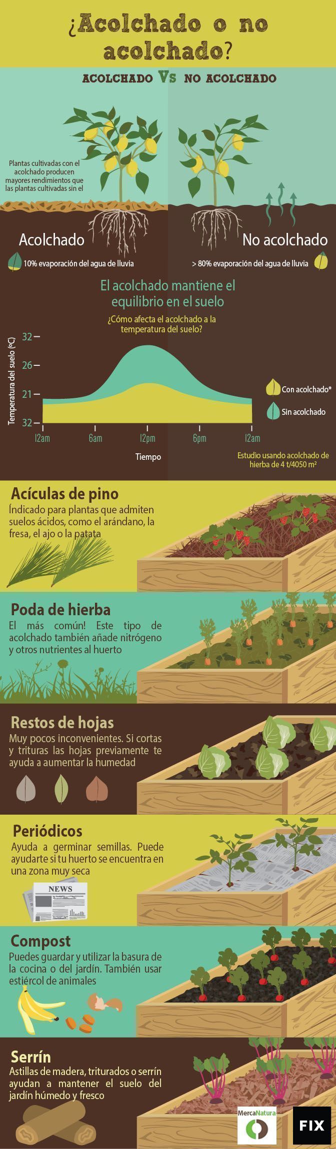 infografia acolchado huerto
